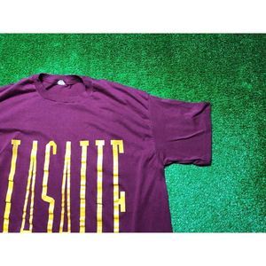Lasalle Mens Maroon Short Sleeve Single Stitch Tee Size Large